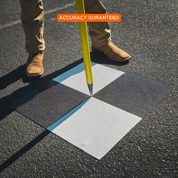 24"x24" UAV Drone Checkerboard Ground Control Points (GCPs) for Aerial Mapping & Surveying | Adhesive Backing for Pavement | DroneDeploy & Pix4D Compatible (6 Pack)