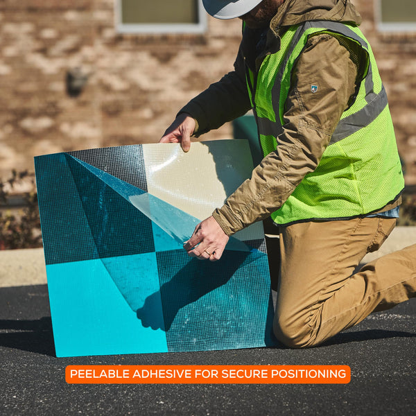 24"x24" UAV Drone Checkerboard Ground Control Points (GCPs) for Aerial Mapping & Surveying | Adhesive Backing for Pavement | DroneDeploy & Pix4D Compatible (6 Pack)