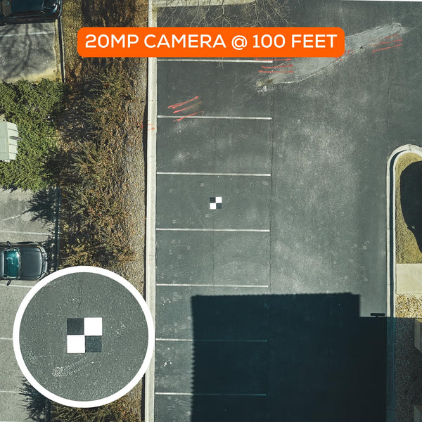 24"x24" UAV Drone Checkerboard Ground Control Points (GCPs) for Aerial Mapping & Surveying | Adhesive Backing for Pavement | DroneDeploy & Pix4D Compatible (6 Pack)