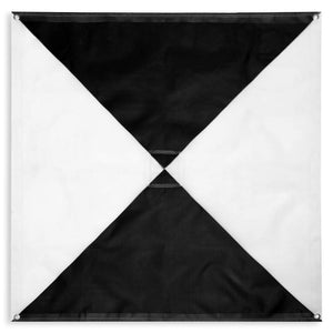 black-white-XL-ground-control-point-gcp-iron-cross-pattern-with-center-passthrough-48”-by-48”-aerial-target