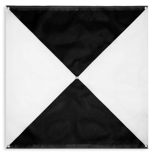 black-white-XL-ground-control-point-gcp-iron-cross-pattern-with-center-eyelet-48”-by-48”-aerial-target