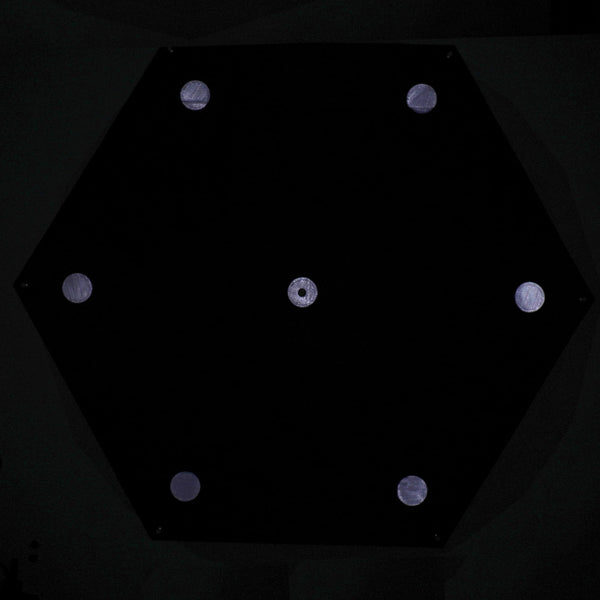 Sky High Bull's-Eye 48” XL LiDAR Ground Control Point GCP - UAV Aerial Target for LiDAR Mapping & Surveying (6 Pack) Retro-Reflective Black Hexagon with Center Eyelet for Mapping & Photogrammetry