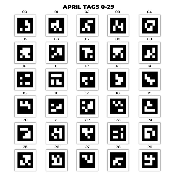 16-bit AprilTags (3"x3")